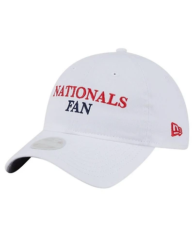 New Era Women's White Washington Nationals Team Fan 9TWENTY Adjustable Hat
