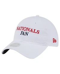 New Era Women's White Washington Nationals Team Fan 9TWENTY Adjustable Hat
