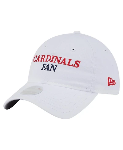 New Era Women's White St. Louis Cardinals Team Fan 9TWENTY Adjustable Hat