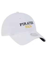 New Era Women's White Pittsburgh Pirates Team Fan 9TWENTY Adjustable Hat