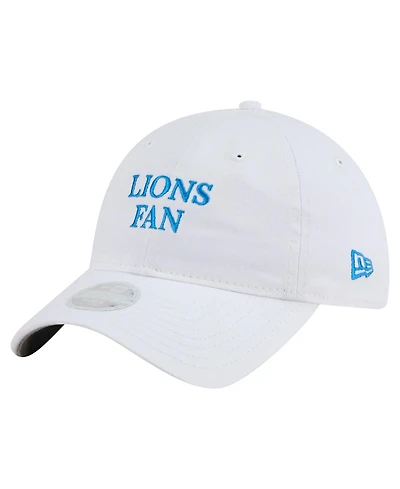New Era Women's White Detroit Lions Team Fan 9TWENTY Adjustable Hat