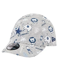 New Era Baby Boys and Girls Gray Dallas Cowboys Animal 9TWENTY Flex Hat