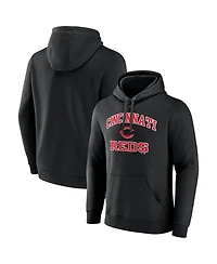 Logo Athletic Men's Black Cincinnati Reds Heart Soul Hoodie