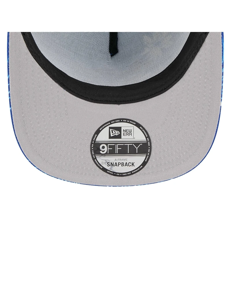 New Era Men's Royal Buffalo Bills Palm Print A-Frame 9FIFTY Snapback Hat