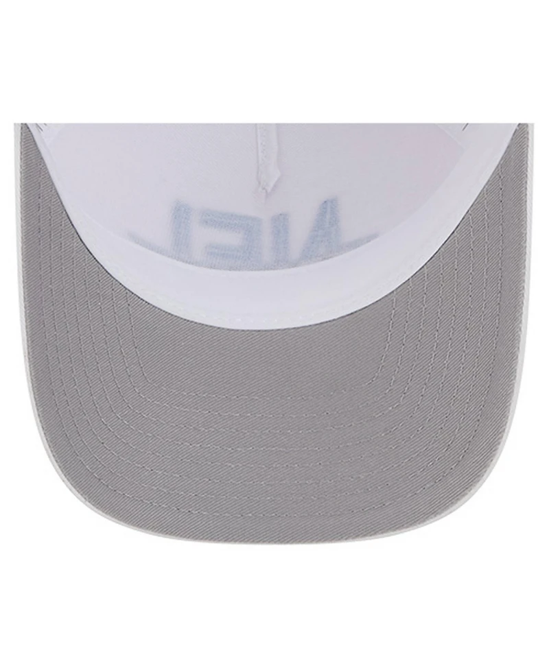 New Era Men's White Detroit Lions Nfl 9FORTY A-Frame M-Crown Adjustable Trucker Hat