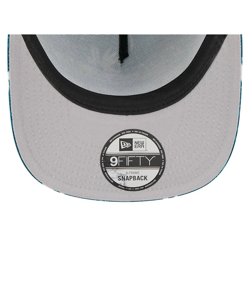 New Era Men's Midnight Green Philadelphia Eagles Palm Print A-Frame 9FIFTY Snapback Hat