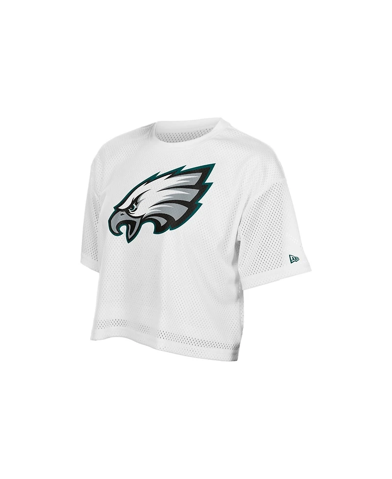 New Era Women's Philadelphia Eagles Mesh Cropped T-Shirt