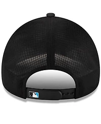 New Era Men's Miami Marlins 2026 Batting Practice Apex 9FORTY Adjustable Trucker Hat
