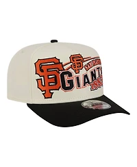 New Era Men's Cream/Black San Francisco Giants Classic A-Frame 9FIFTY Snapback Hat