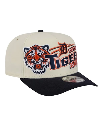 New Era Men's Cream/Navy Detroit Tigers Classic A-Frame 9FIFTY Snapback Hat