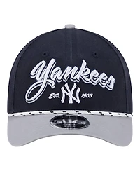 New Era Men's Navy/Gray New York Yankees Team Loyal 9FORTY M-Crown Adjustable Hat