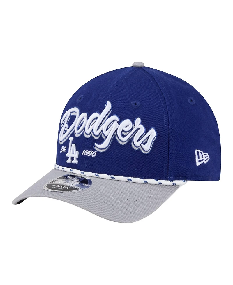 New Era Men's Royal/Gray Los Angeles Dodgers Team Loyal 9FORTY M-Crown Adjustable Hat
