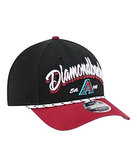 New Era Men's Black/Red Arizona Diamondbacks Team Loyal 9FORTY M-Crown Adjustable Hat