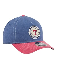 New Era Men's Royal/Red Texas Rangers Felt M-Crown 9FORTY Adjustable Hat