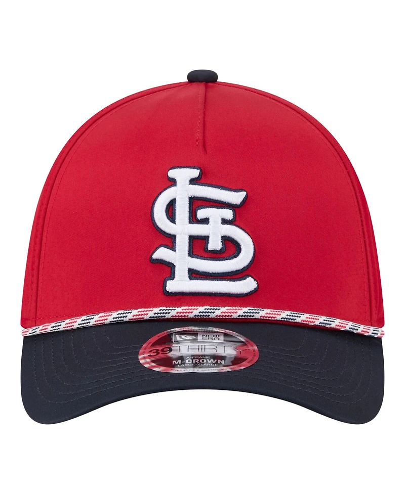New Era Men's Red/Navy St. Louis Cardinals Rope M-Crown A-Frame 39THIRTY Flex Hat