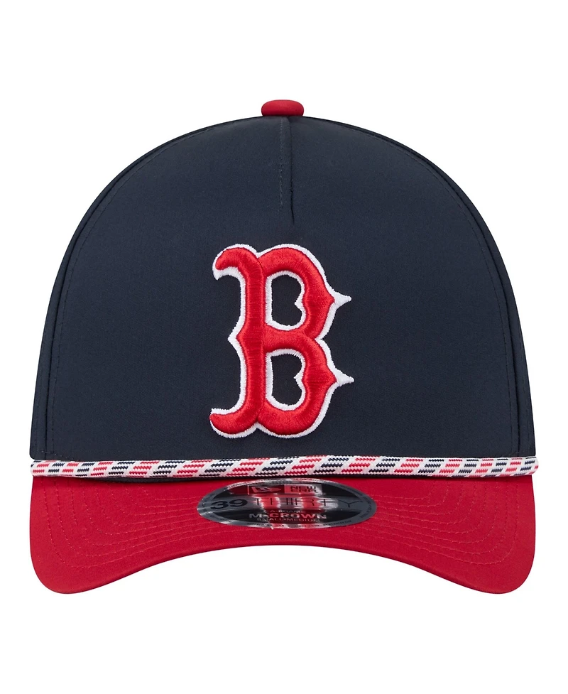 New Era Men's Navy/Red Boston Red Sox Rope M-Crown A-Frame 39THIRTY Flex Hat