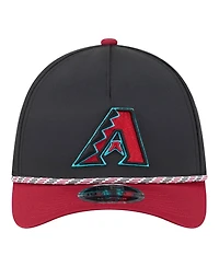 New Era Men's Black/Red Arizona Diamondbacks Rope M-Crown A-Frame 39THIRTY Flex Hat