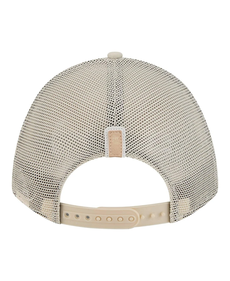 New Era Women's Light Beige St. Louis Cardinals Tonal Patch 9FORTY M-Crown A-Frame Trucker Adjustable Hat