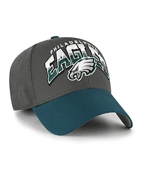 '47 Brand Men's Charcoal Philadelphia Eagles Split Block Mvp Adjustable Hat