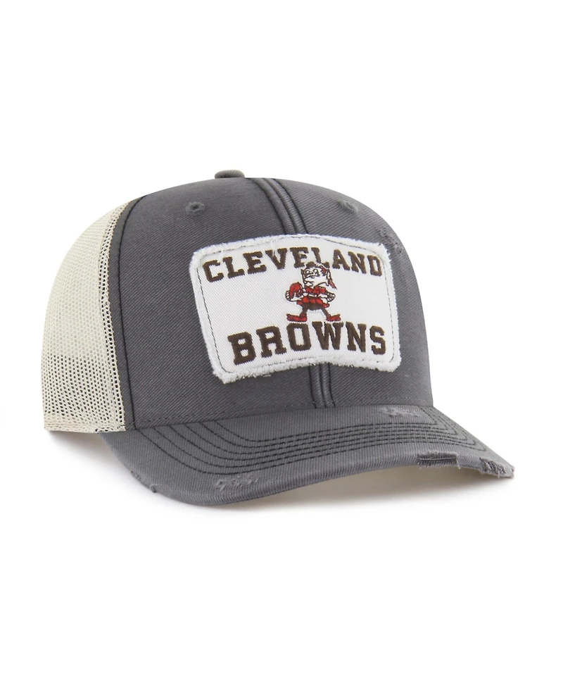 '47 Brand Men's Charcoal Cleveland Browns Egremont Well-Worn Adjustable Trucker Hat