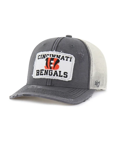 '47 Brand Men's Charcoal Cincinnati Bengals Egremont Well-Worn Adjustable Trucker Hat