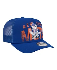 New Era Big Boys and Girls Royal New York Mets Logo Fade A-Frame 9FIFTY Snapback Hat