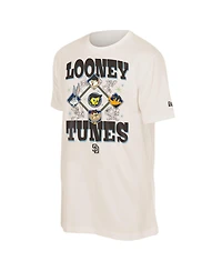 New Era Men's and Women's Cream San Diego Padres Looney Tunes T-Shirt