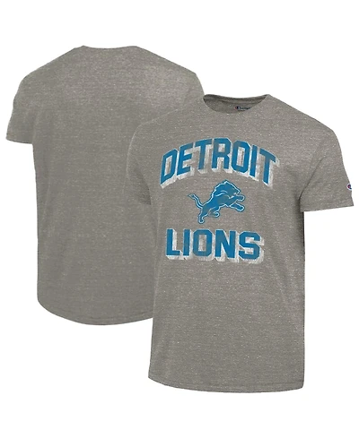 Champion Men's Heather Charcoal Detroit Lions Ultimate Tri-Blend T-Shirt