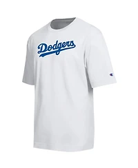 Champion Men's White Los Angeles Dodgers All Star Arched Chenille Wordmark T-Shirt