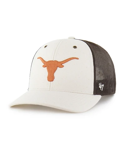 Carhartt x '47 Brand Men's Natural/Brown Texas Longhorns Undyed Trucker Adjustable Hat