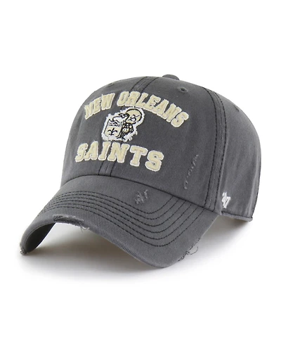 '47 Brand Men's Charcoal New Orleans Saints Seymoore Clean Up Adjustable Hat
