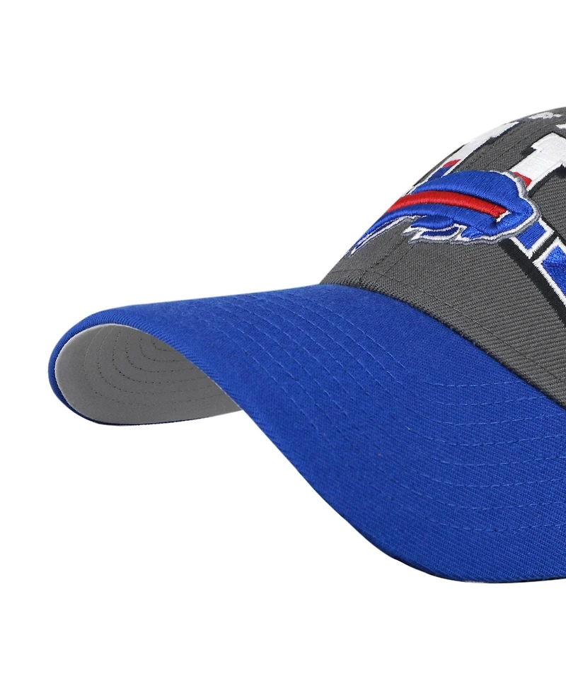 '47 Brand Men's Charcoal Buffalo Bills Split Block Mvp Adjustable Hat
