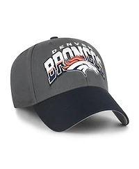 '47 Brand Men's Charcoal Denver Broncos Split Block Mvp Adjustable Hat