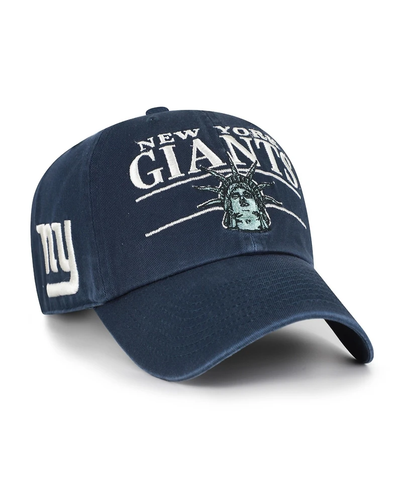 '47 Brand Men's Navy New York Giants Throwback Graphic Clean Up Adjustable Hat