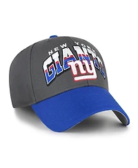 '47 Brand Men's Charcoal New York Giants Split Block Mvp Adjustable Hat