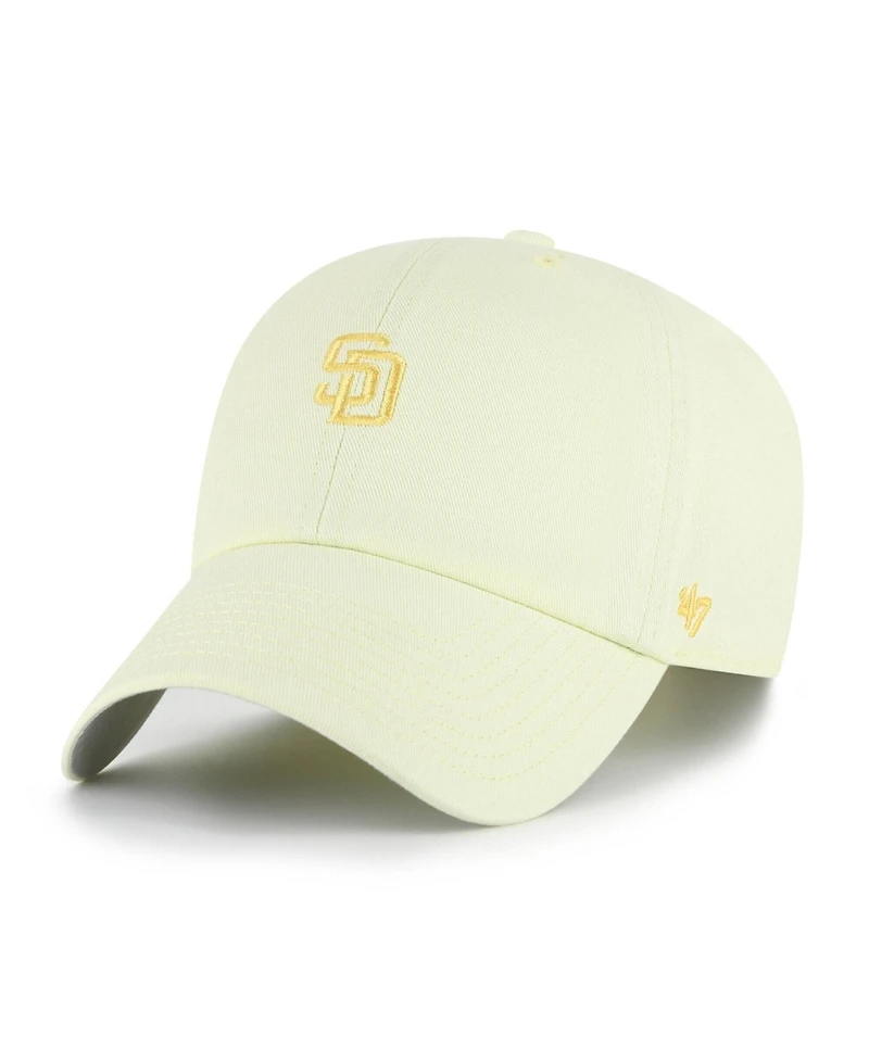 '47 Brand Men's and Women's Yellow San Diego Padres Pastel Clean Up Adjustable Hat