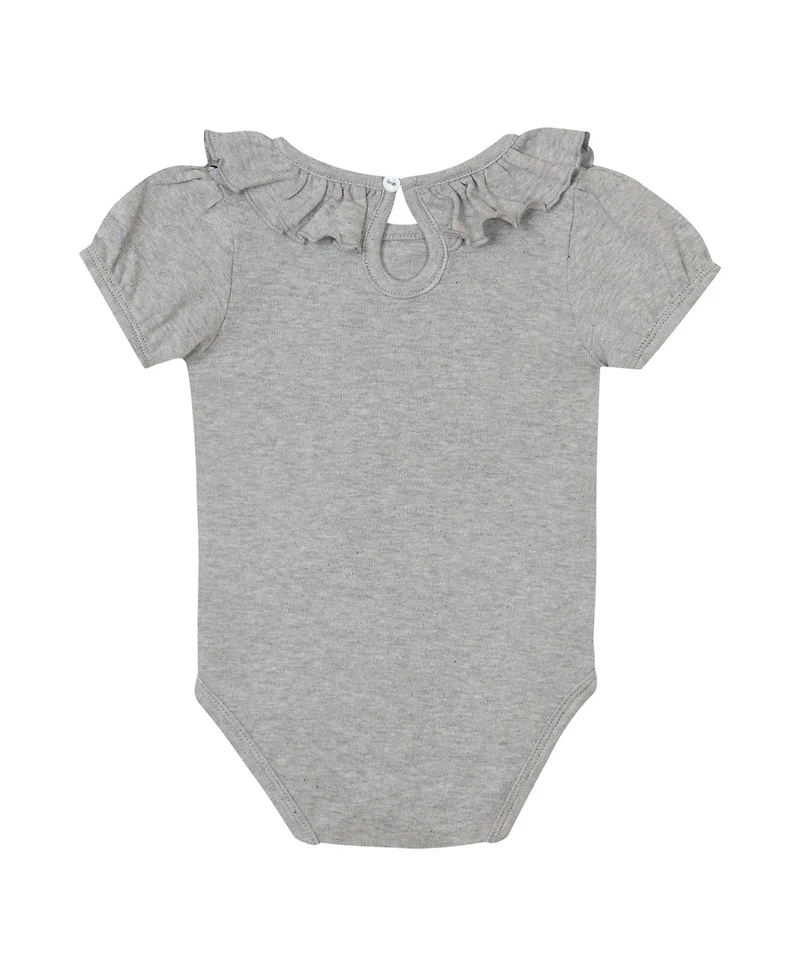 Outerstuff Baby Boys and Girls Scarlet/Gray Ohio State Buckeyes Two-Pack Playtime Ruffle Bodysuit Set