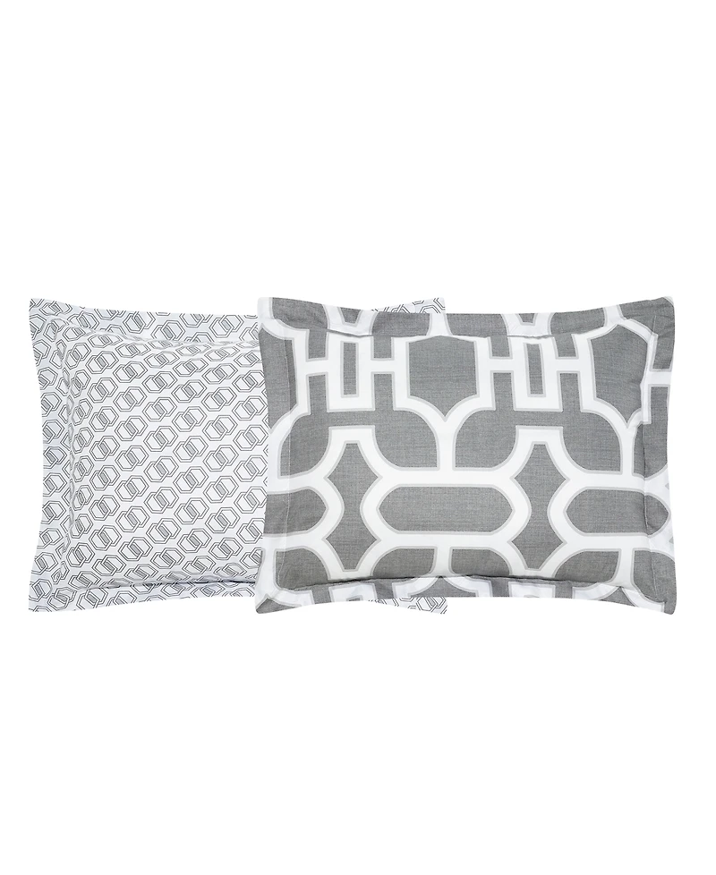 Macy's Emmet Geo Reversible Microfiber 8-piece Comforter Set