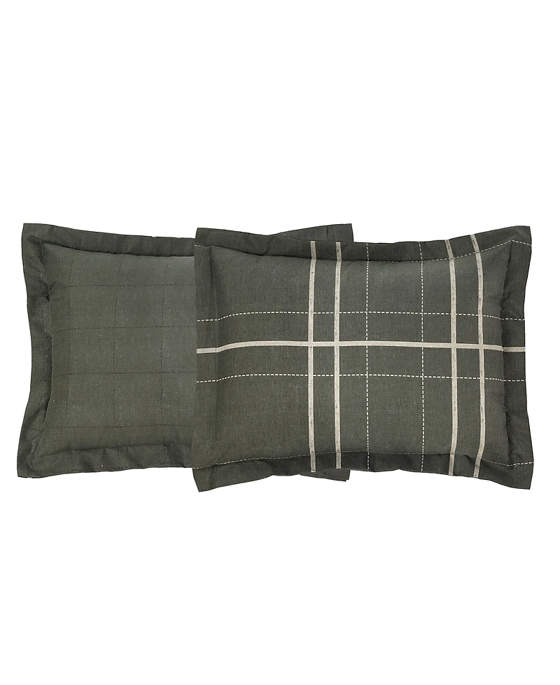 Macy's Annie Plaid Reversible Microfiber 8-piece Comforter Set