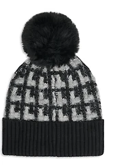 Calvin Klein Women's Grid Knit Pom Beanie