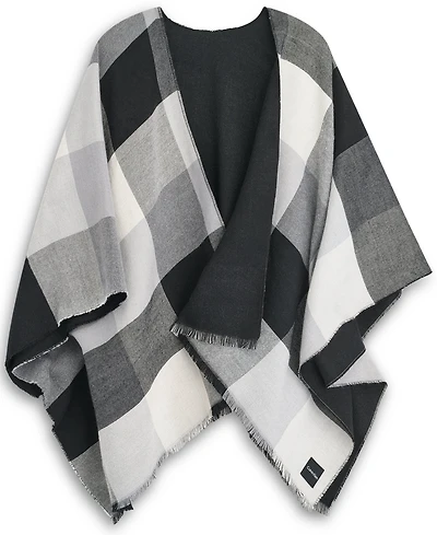 Calvin Klein Reversible Buffalo Plaid Ruana