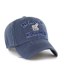 47 Brand Men's and Women's Navy Midshipmen Well-Worn Seymore Clean Up Adjustable Hat