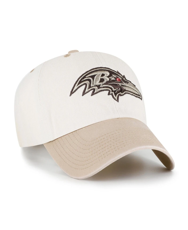'47 Brand Men's Natural/Tan Baltimore Ravens Neutral Terrain Clean Up Adjustable Hat