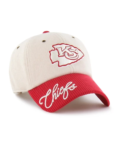 47 Brand Women's Natural/Red Kansas City Chiefs Rope Script Clean Up Adjustable Hat
