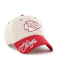 47 Brand Women's Natural/Red Kansas City Chiefs Rope Script Clean Up Adjustable Hat