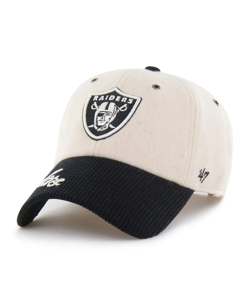 47 Brand Women's Natural/Black Las Vegas Raiders Rope Script Clean Up Adjustable Hat