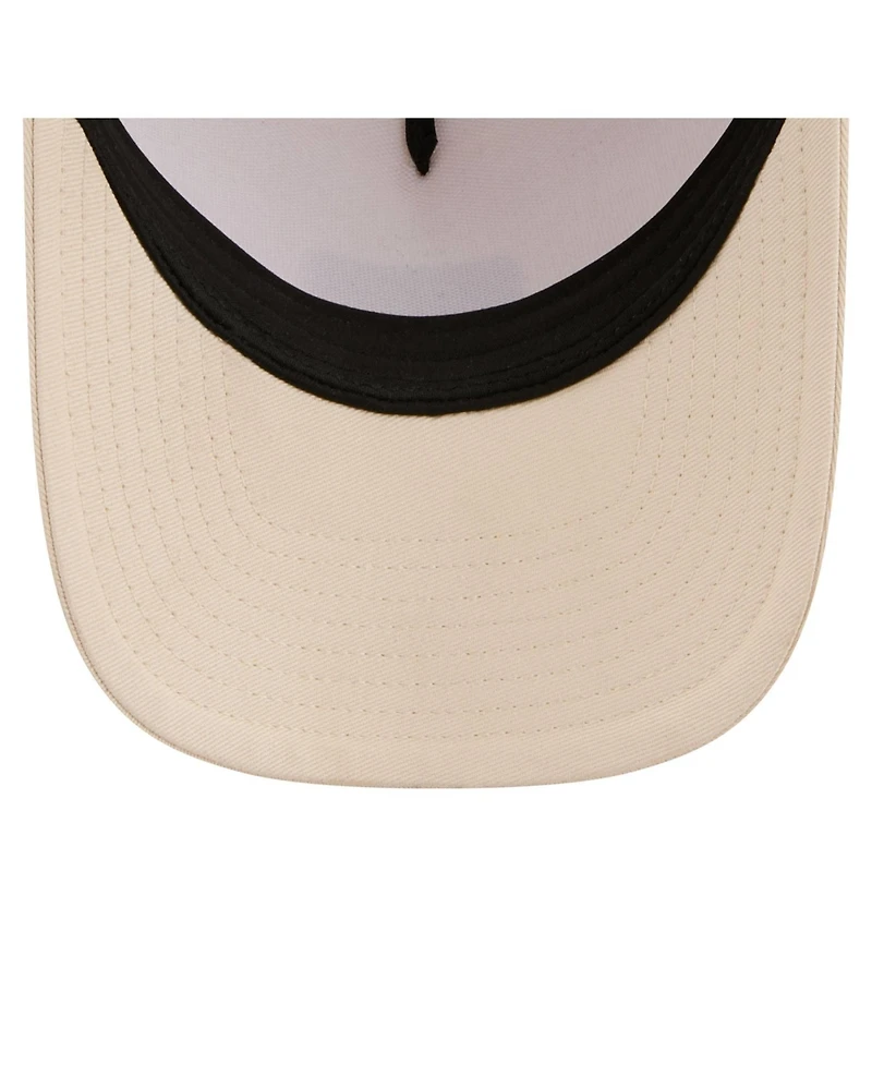New Era Women's Cream Philadelphia Eagles Tonal Patch M-Crown A-Frame 9FORTY Trucker Adjustable Hat