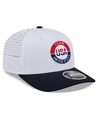 New Era Men's White/Black Team Usa Perforated Stars 9SEVENTY Adjustable Hat