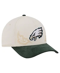 New Era Men's Cream/Midnight Green Philadelphia Eagles Western 9FORTY A-Frame Adjustable Hat