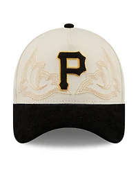 New Era Men's Stone Pittsburgh Pirates Western Stitch 9FORTY A-Frame Adjustable Hat